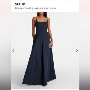 STAUD Joli low scoop back dress EUC